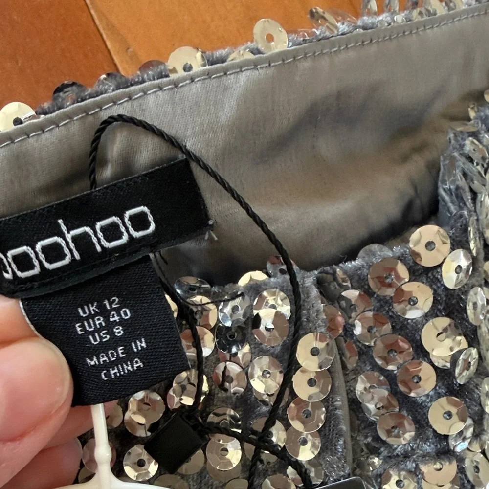 Boohoo Metallic Sequin Trousers
